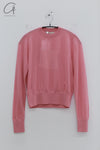 SWAYING 24 Autumn and Winter Thin Cashmere Base Long Sleeve Top SW-SW24AW1T25-FEN Pink